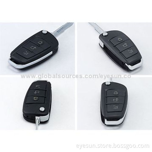 High-capacity Night Vision Motion Sensor 1,080P Full HD Car Keychain Mini Cameras, 5V DC Voltage